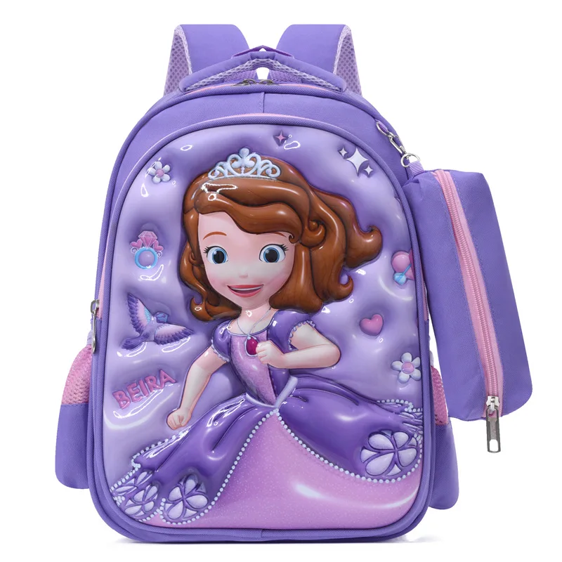 Marvel Children Backpack For Grades 1-3 3d Hard Shell Anime Cartoon Batman Sofia Sanrio Disney Lightweight Waterproof Bags Gifts