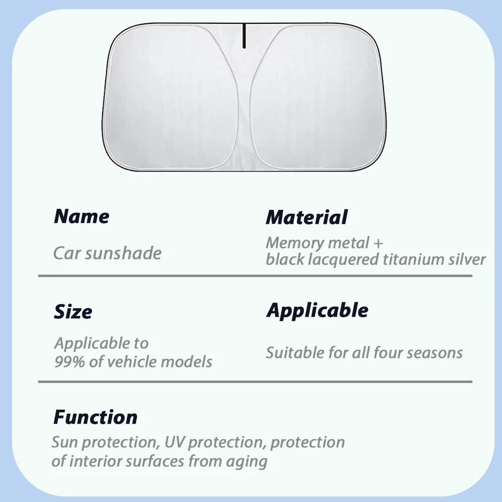 Car Windshield Sun Shade Blocks Reflector For FAW V5 X80 B50 Besturn X40 T77 V2 Vita F5 V70 D60 J6 F1 V80 B70 R7 N5 N7 B30 view 4