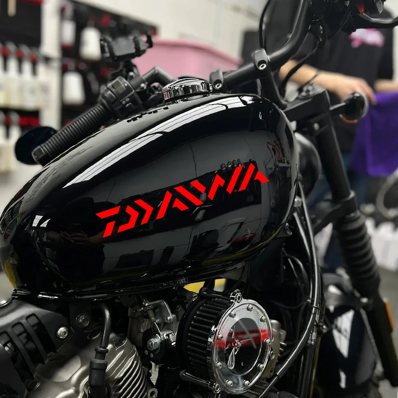JDM Daiwa Logo Motorrad-Modifikationsaufkleber Wasserdichter Vinyl-Aufkleber für Benzintank Kraftstofftank-Dekoration – Detail 3