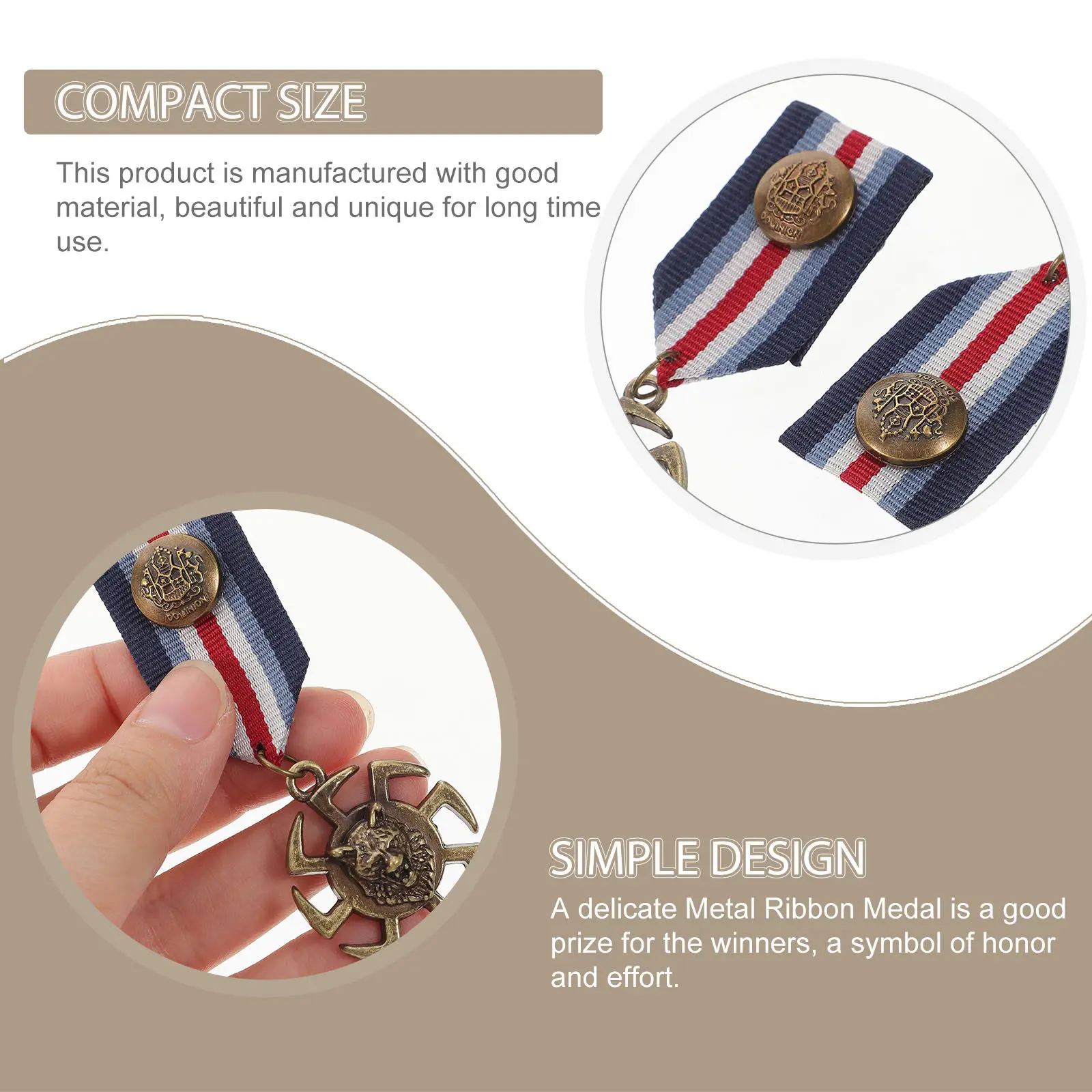 2 Pcs Medals Brooches & Pins Awards Badges Accessories
