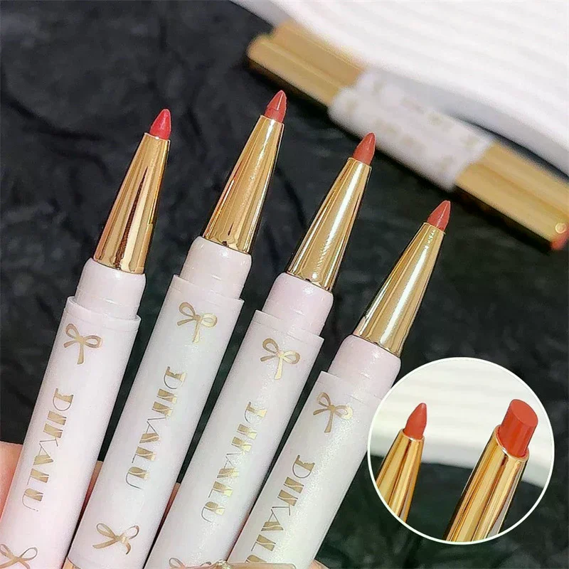 DIKALU Matte Lip Liner Pen Waterdichte Contouring Lipstick Double-ended Blijvende non-stick Cup Gladde Fluwelen Lip Make-up Cosmetische