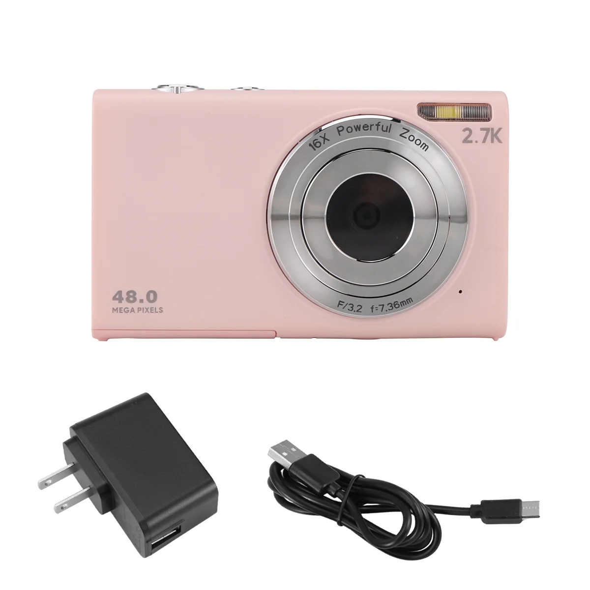 X64A_Digitalkamera mit Autofokus, 2,7K 48MP Vlogging-Kamera – Pink