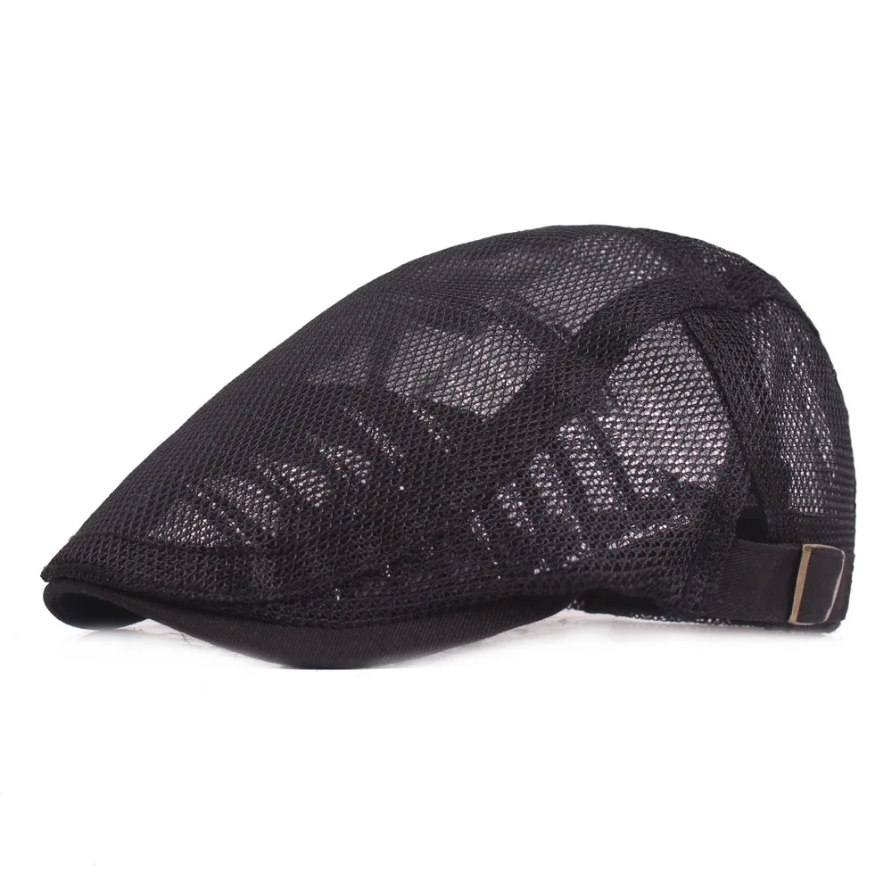 Mesh hat for men and women mesh duckbill hat for spring and summer, breathable and sunshade Literary youth beret