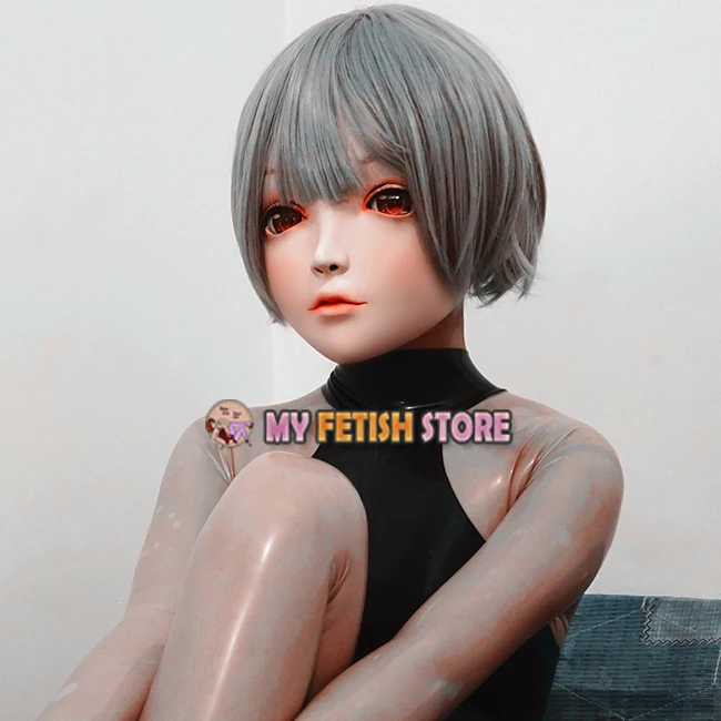 (KM101) Ręcznie robiona żywiczna maska crossdressująca piękna dziewczyna pół głowy Lolita BJD lalka maska cosplay Kigurumi maska crossdresse