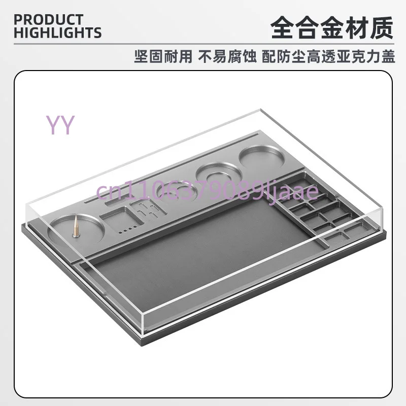 Watch Repair Parts Box - With Acrylic Dust Cover, For Storing Watch Movements & Phone Repair Components