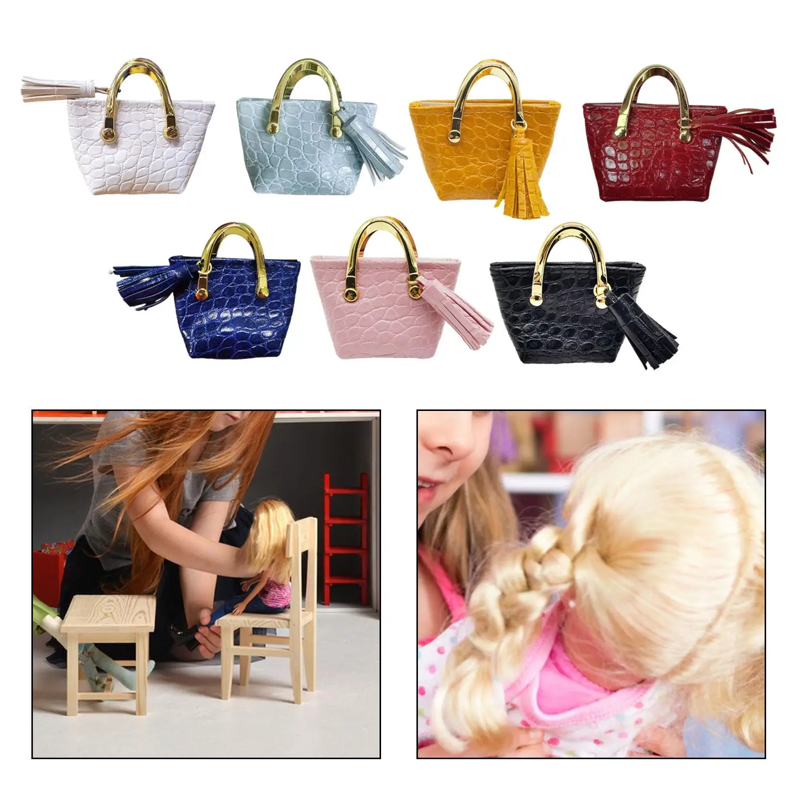 Sac fourre-tout l'inventaire pour figurines féminines, sac à main pour décor de scène, accessoires de beurre, 1/6