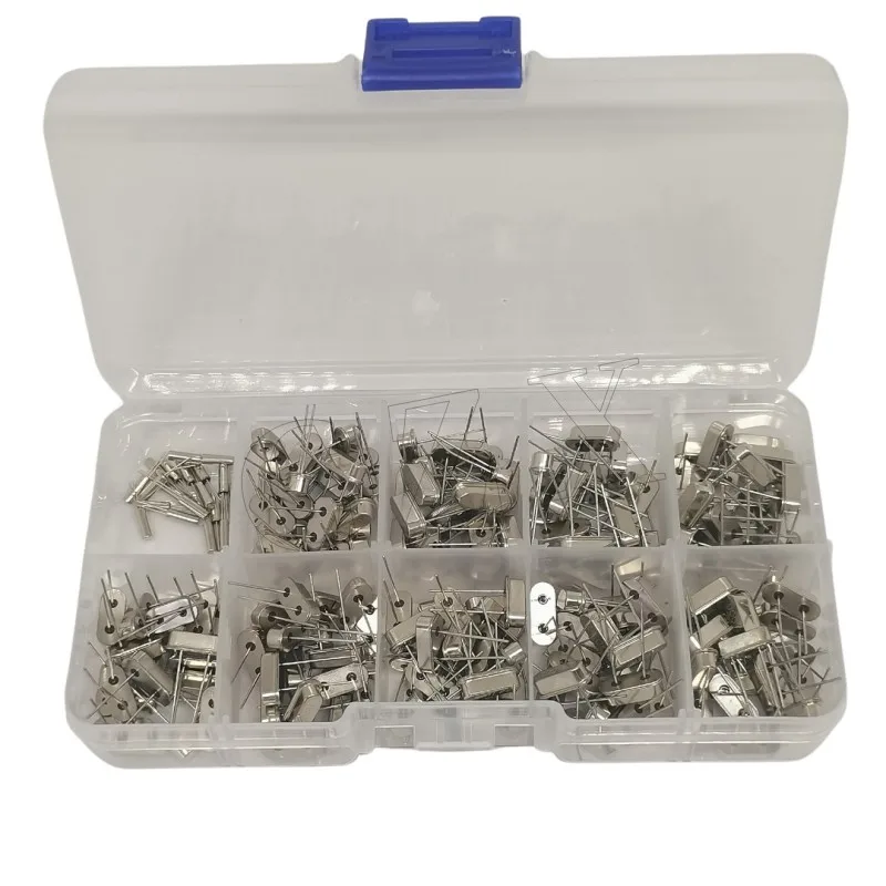 200pcs HC-49S Quartz Resonator DIP Crystal Oscillator Kit 4MHz 6MHz 8MHz 12MHz 16MHz 24MHz 25MHz 48MHz 2Pin Diy Electronic Set