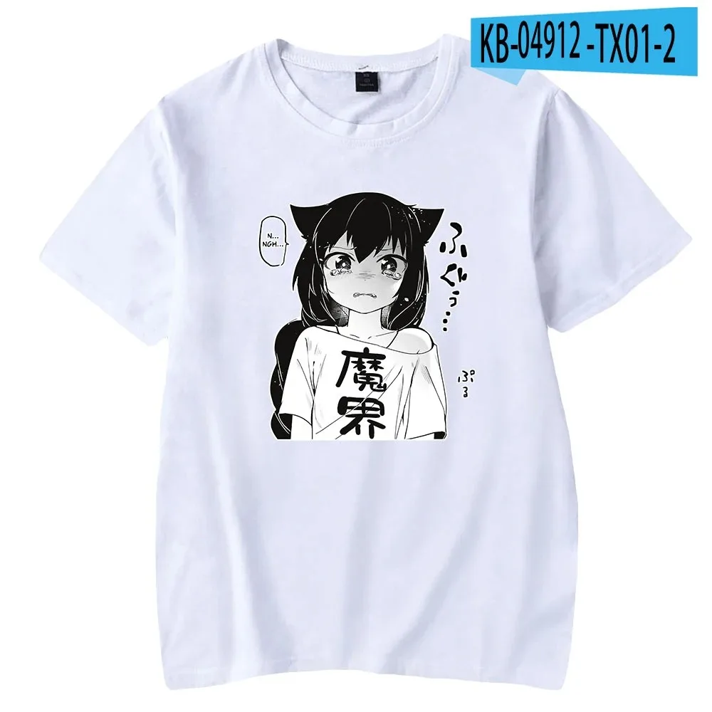 Nova chegada impressão jahy-sama wa kujikenai camiseta verão feminino homem de manga curta cosplay anime t camisa menino meninas