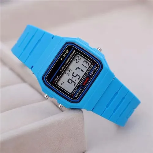 Square Digital Sports Watch Unisex Student Silicone Strap Alarm Stopwatch LED Backlight Multi Color Water Resistant Electronic image 3