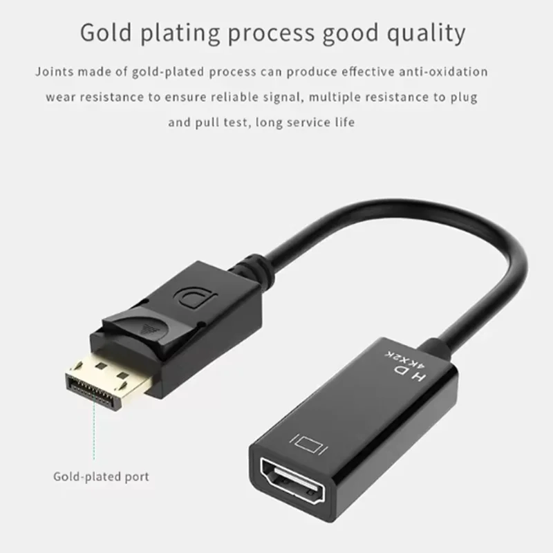 4K DP DisplayPort إلى HDMI محول متوافق DP إلى أنثى HDMI كابل محول فيديو الصوت لكابل جهاز عرض HDTV PC