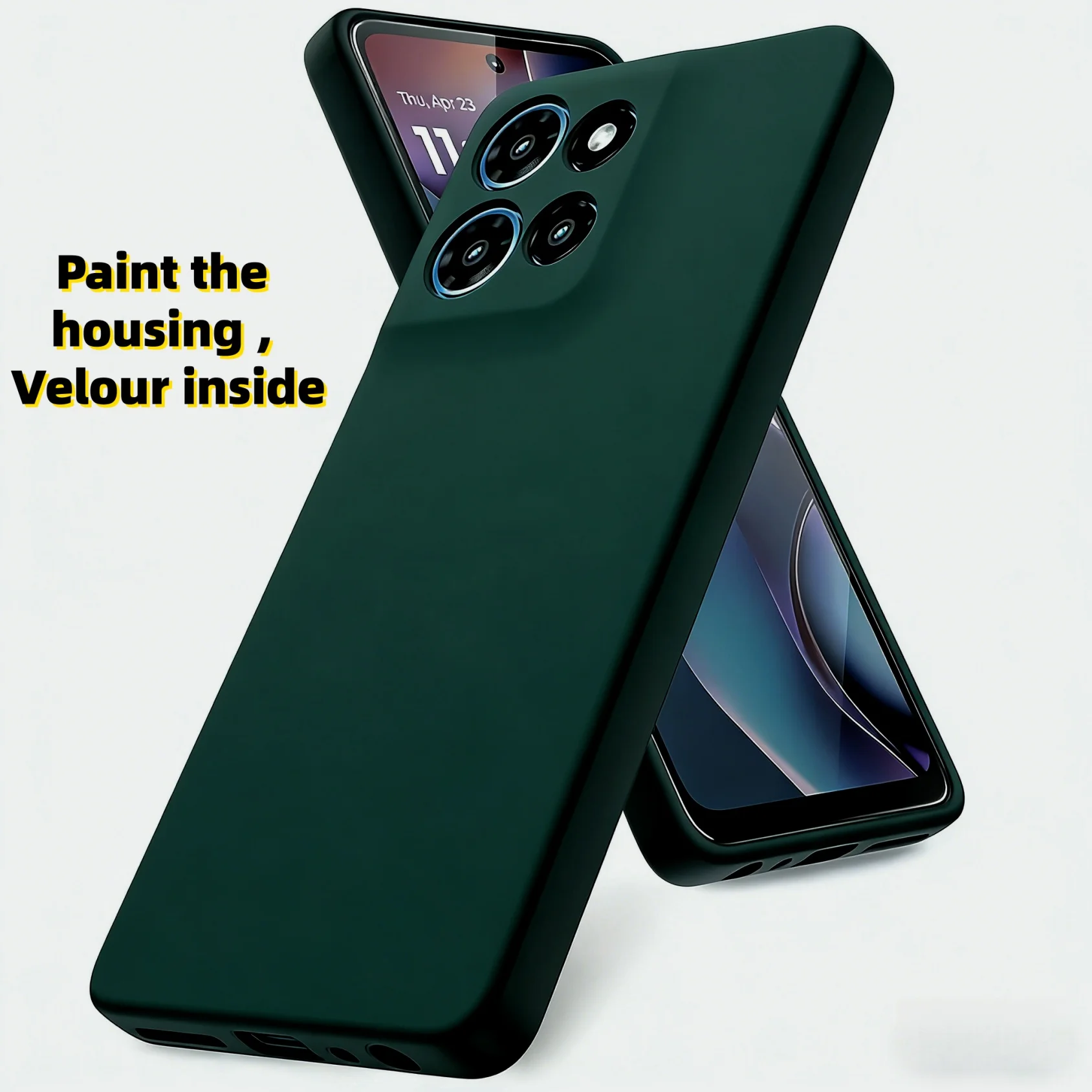 Modische Einfarbige Stoßfeste Schutzhülle aus Flüssigsilikon für Moto G86 G56 G85 G35 G84 G54 G34 G24 G14 G04 – Detail 8