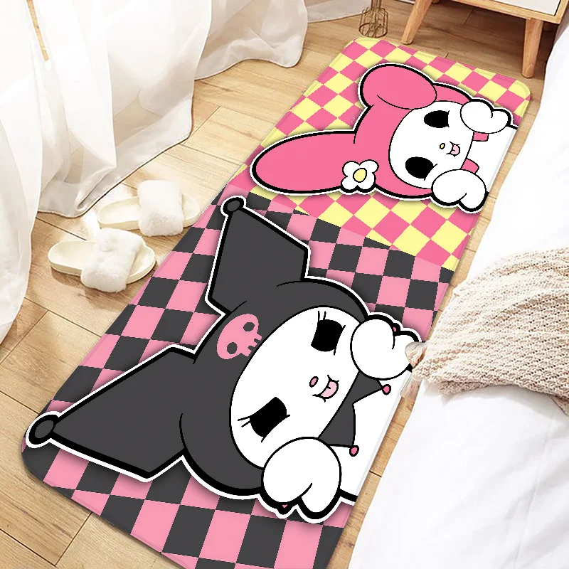 Sanrios Kuromi Door Mat Entrance Non-slip Doormat Washable Kitchen Carpet Living Room Hallway Rugs Bathroom Bath Door Mats