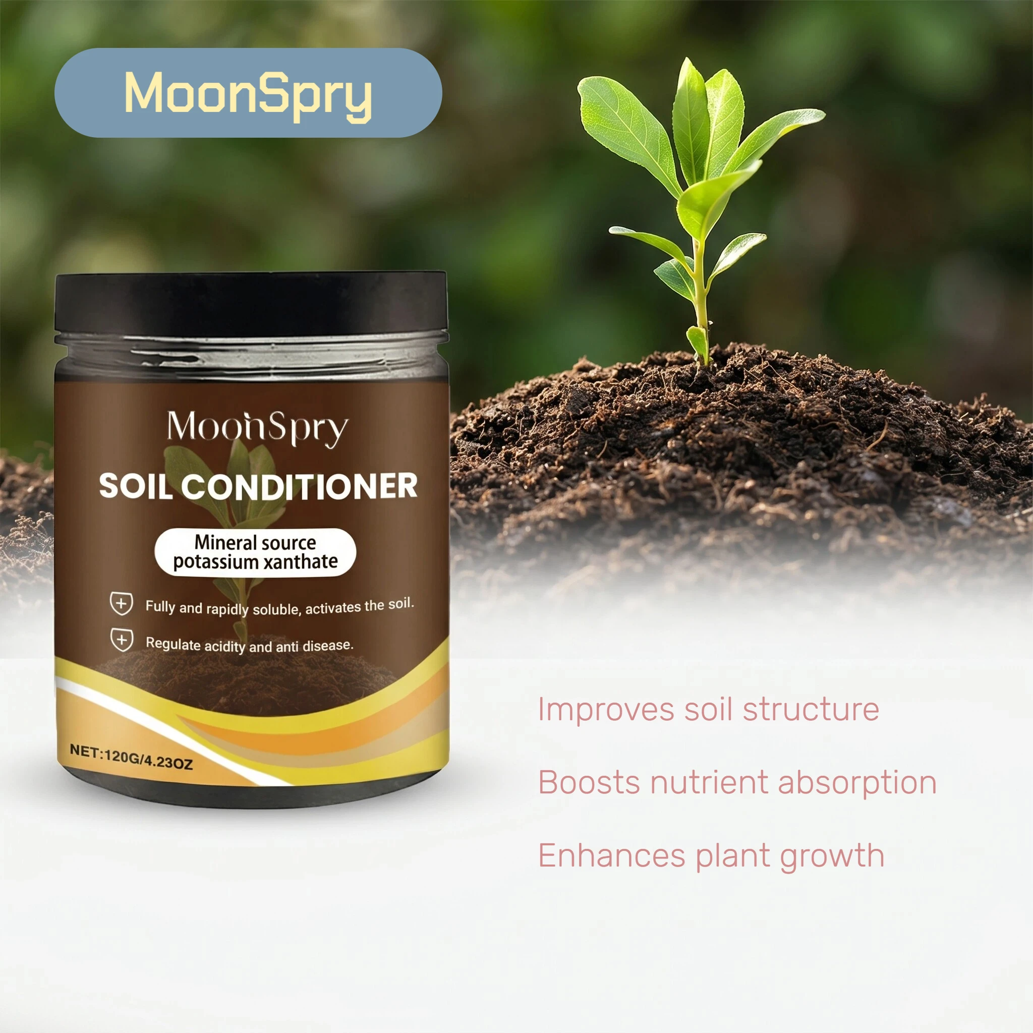 Soil Activator Enhance Disease Resistance Boost Crop Yield Increase Fertility Promote Root Health Growth Garden Soil Conditioner