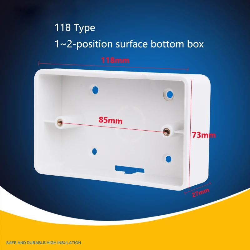 118 Type US AU Standard Universal Bottom Box Wall Housing Light Switch Socket Mounting Box Inner Cassette Junction Box