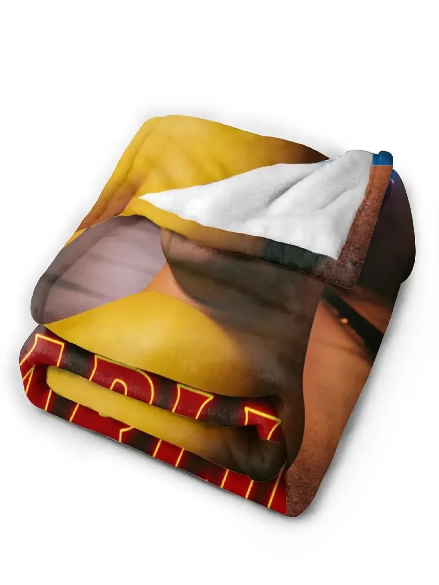 Charlie Kirk Giant Foot Funny Italian Brainrot Meme Flannel Blanket for Winter Living Room Bed or Sofa Cover