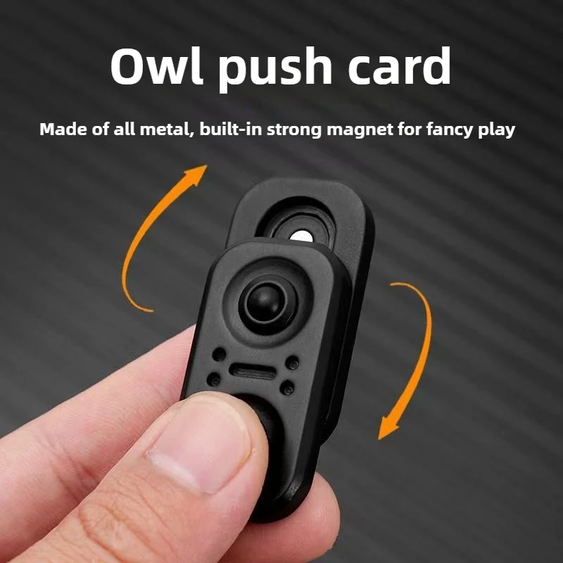 올빼미 EDC 기계식 자석 세그먼트 푸시 카드 슬랩 코인 금속 스트레스 해소 장난감