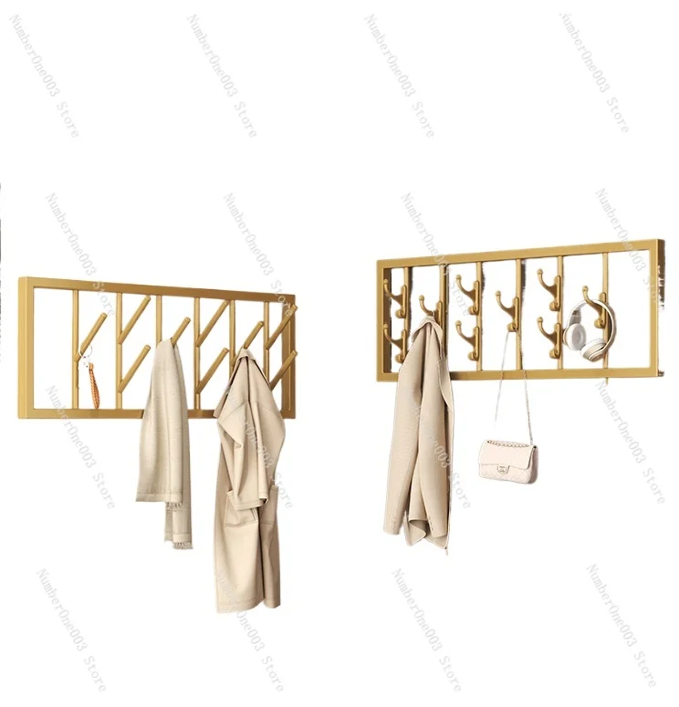 

Wall mounted clothes and hats rack, entrance door, no need to drill holes, wall mounted clothes, bedroom hanging row hooks