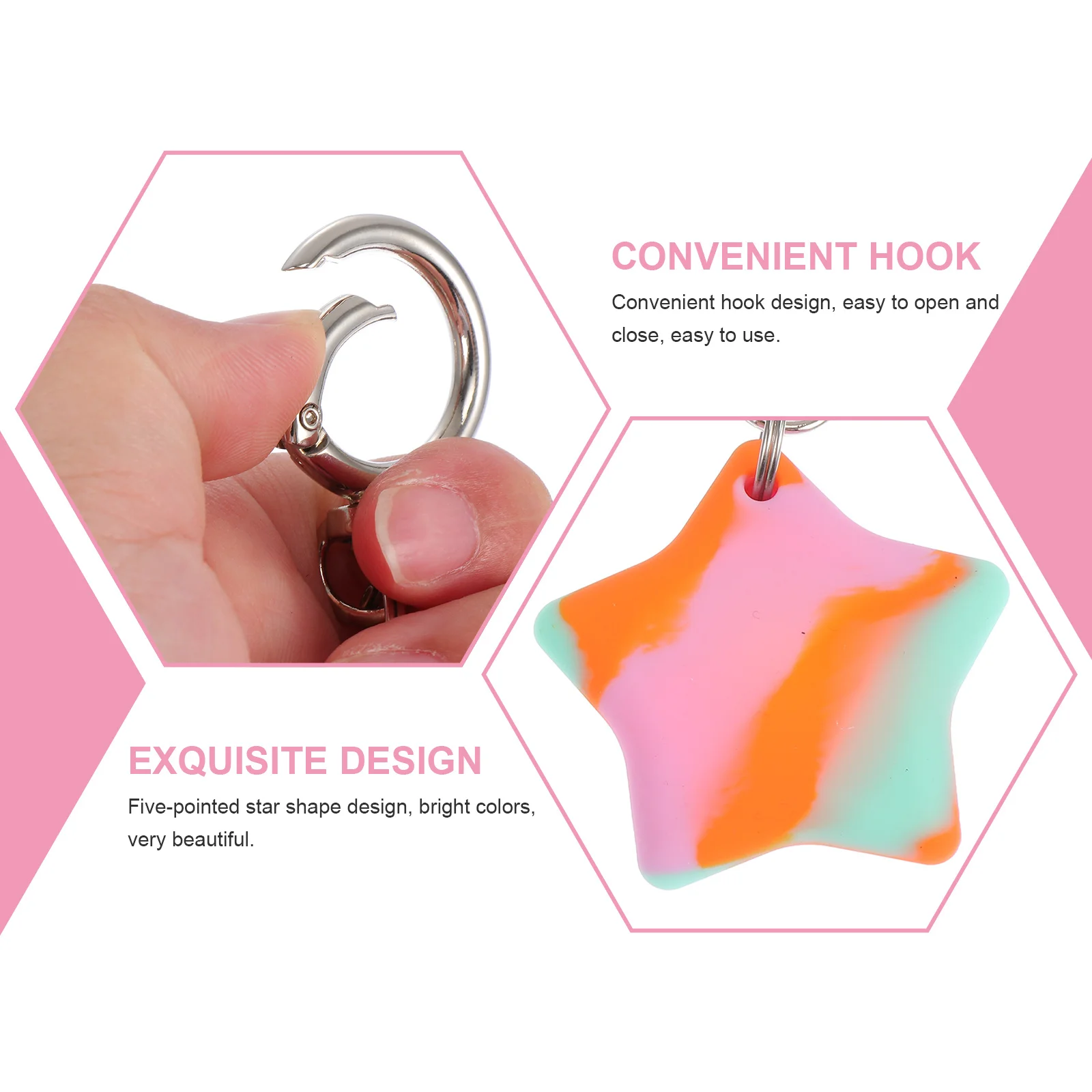 

5pcs Anti-Scratch Case For Star Shape Silicone Cover Lightweight Durable Protective Sleeve Anti-Lost Tracer Case