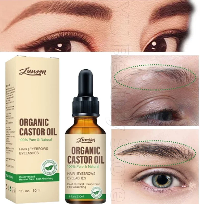 Aceite de ricino para crecimiento de pestañas, cosmético coreano para el cuidado de cejas más largas y gruesas, 30ml