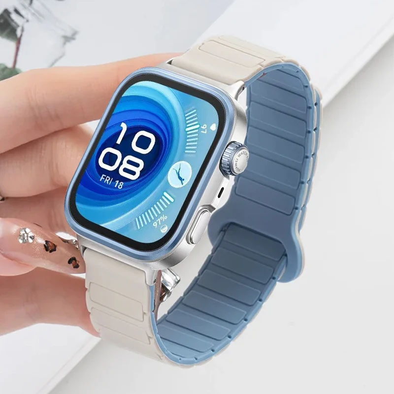 Magnetic Silicone Band For Huawei Watch Fit 4 4Pro Bracelet Loop Sport Watchband For Huawei Watch Fit 3 Fit 4 Replacement Strap