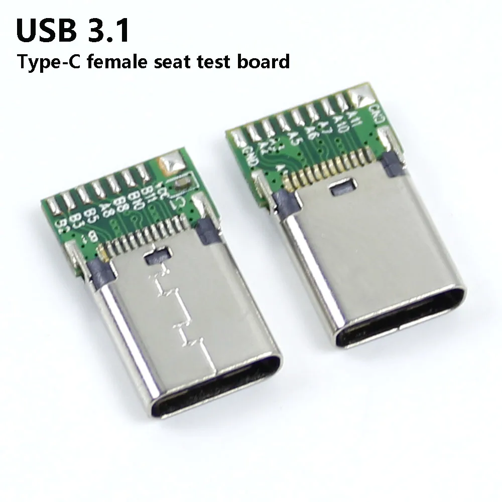 USB 3.1 Type-C Motherboard Test Board Motherboard PCB Board Test Head USB Connector Socket, for Data Cable Transmission