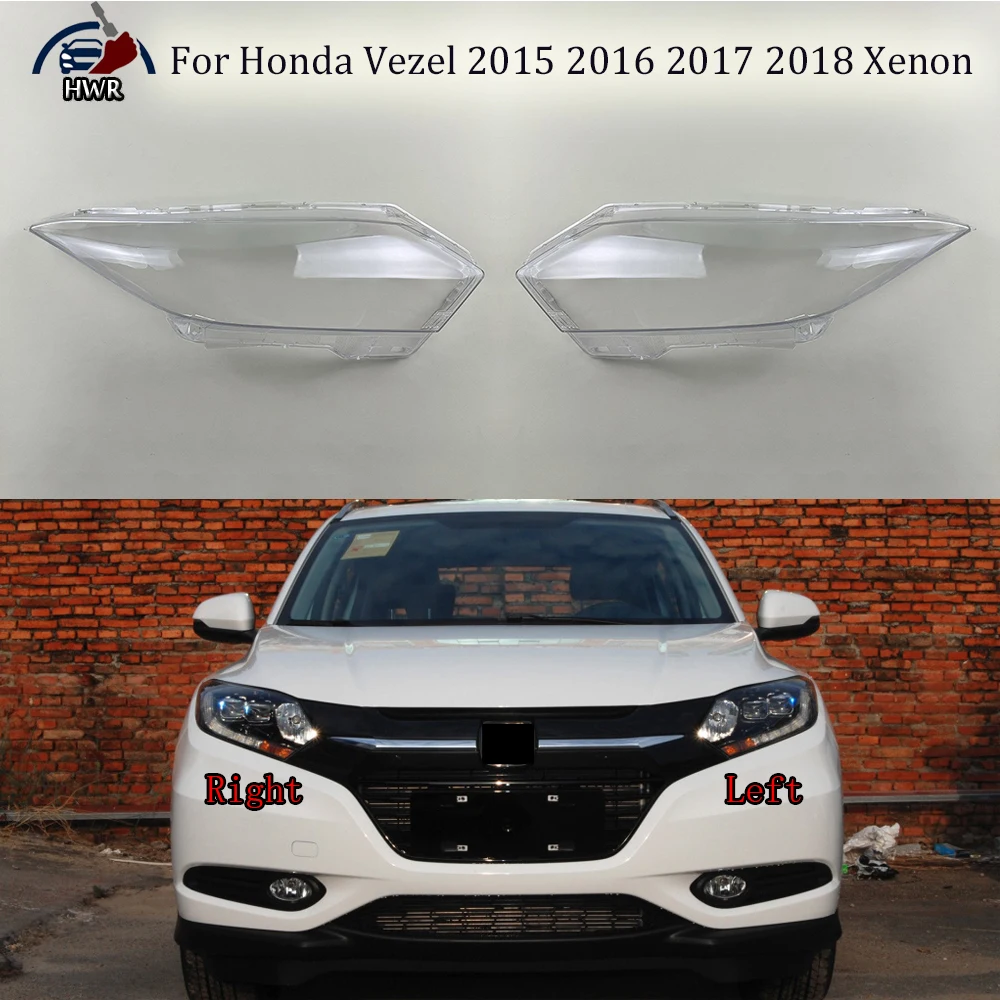 

For Honda Vezel 2015 2016 2017 2018 LED Xenon Front Headlight Cover Headlamp Lamp Shell Transparent Lampshade Lens Plexiglass