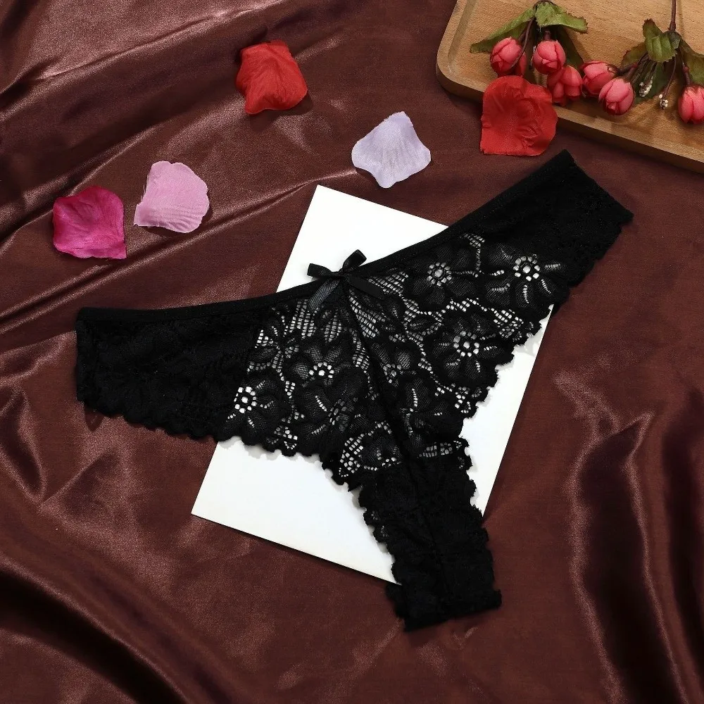 Floral Lace Seamless Briefs Women Low Waist