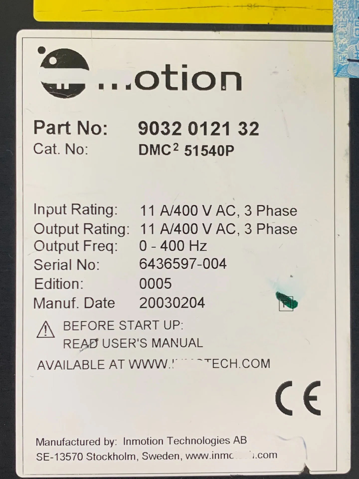 DMC2 51540P Servo Drive for Danaher