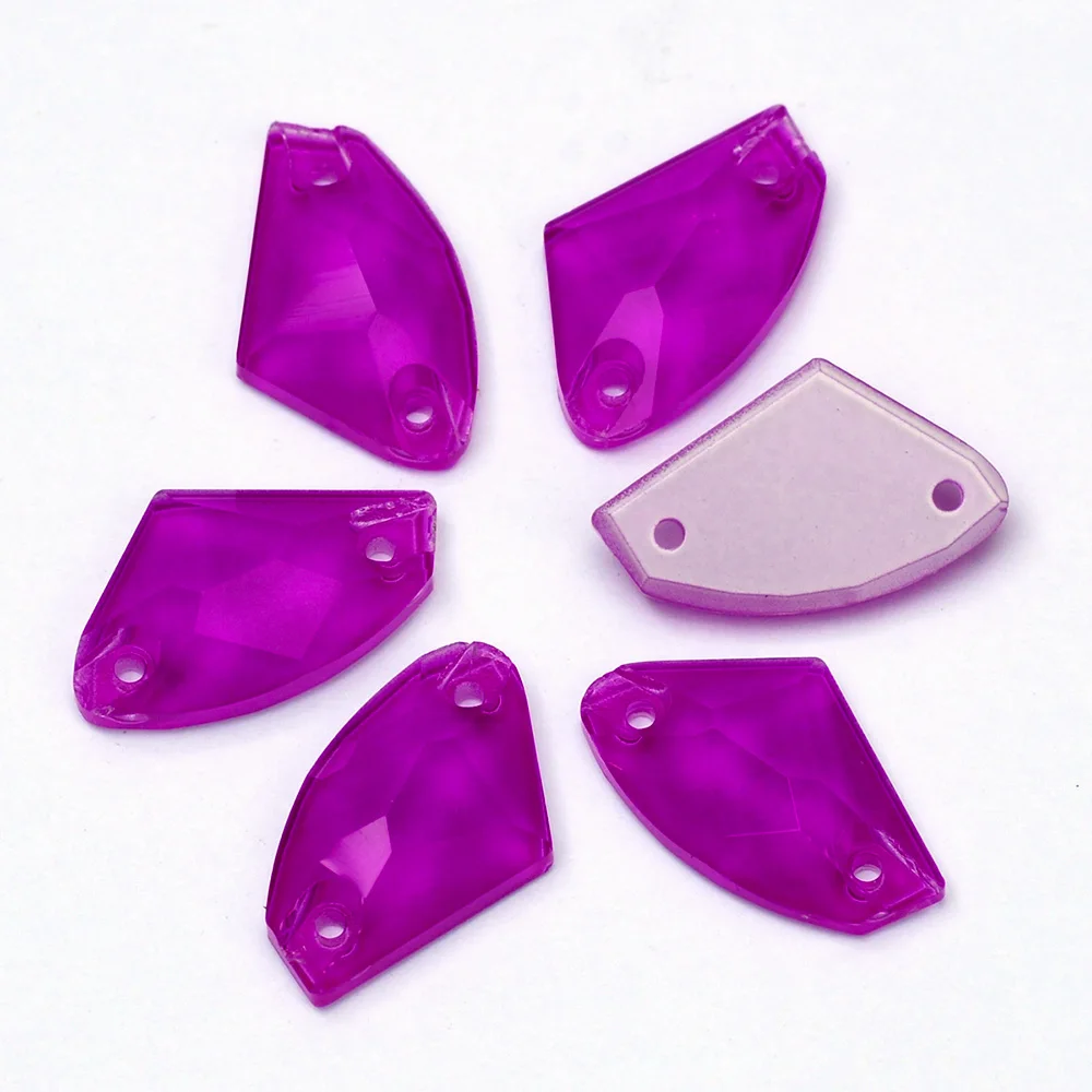 Neonfarbene K9-Glassteine mit galaktischen Kanten und Facettenschliff, flache Rückseite, Strasssteine zur Dekoration von Hochzeitskleidern, aufnähbare Kristalle – Detail 15