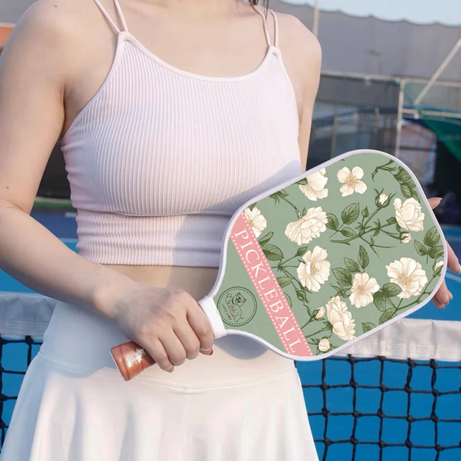 

Набор Pickleball Термоформованная T700 Surface Pickleball из необработанного углеродного волокна с пенопластовым краем Эргономичная ручка Сумка Pickleball