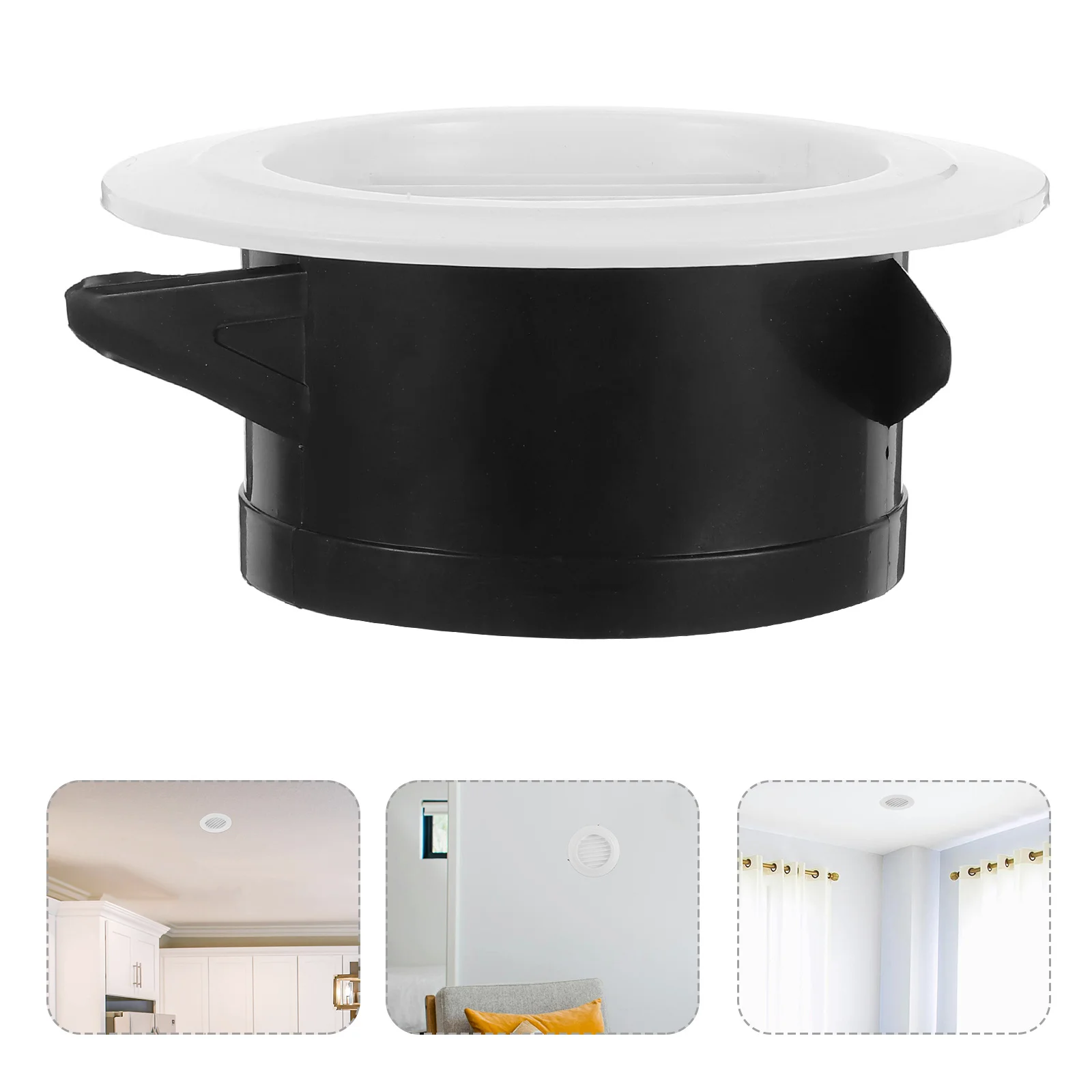 125 مللي متر مكافحة الحشرات شبكة غطاء فتحة التهوية البلاستيك المستديرة Louvered مصبغة للجدار Soffit التهوية الحمام العادم Hvac #1