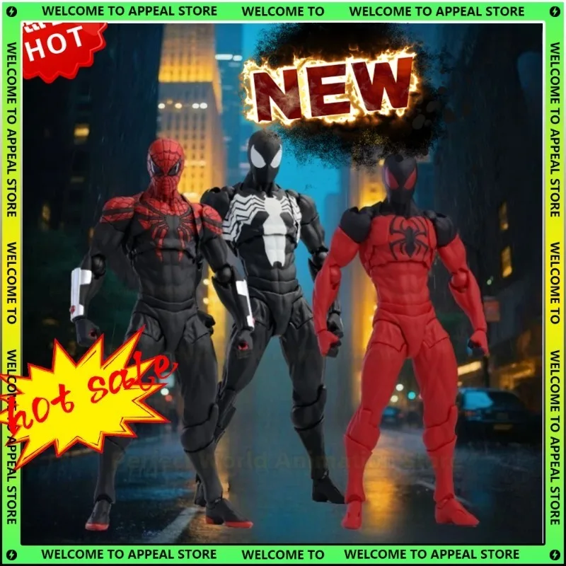 

MessToys Spiderman Figure CT Toys Black Red Spider Man Figurine Mess Toys Anime Action Figure Collectible Model Gifts Kid Toys