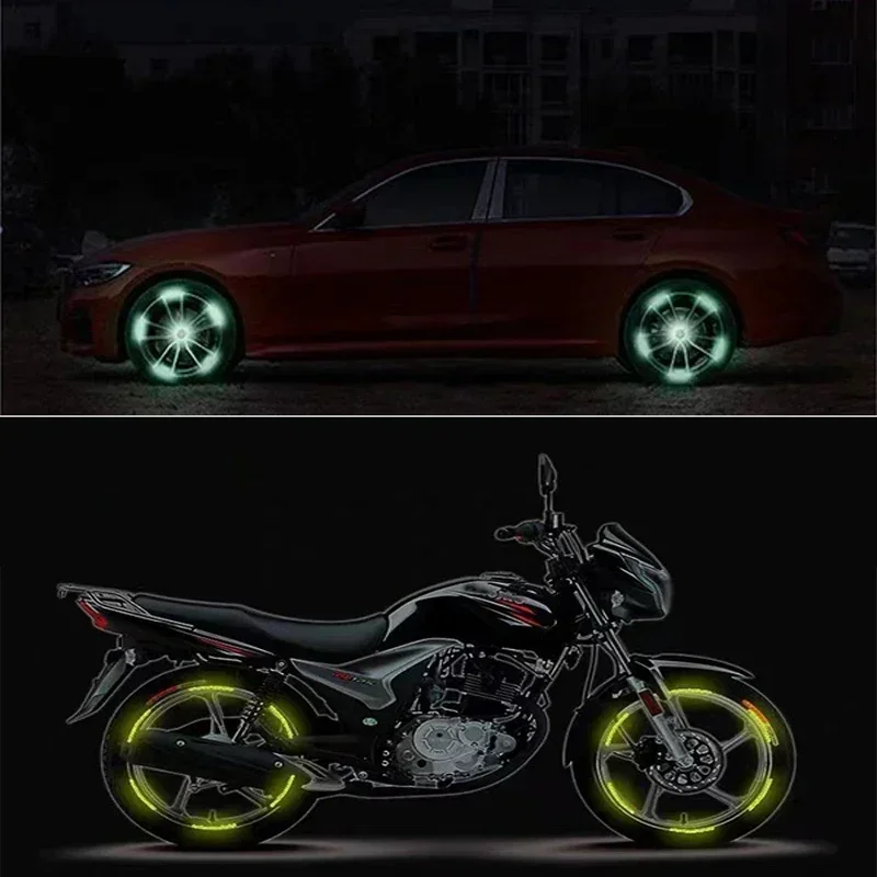 Car Wheel Hub Reflective Stripes Sticker Driving Safety Tire Decor Warning Sticker Warning Reflective Tape Car Accessories image 5