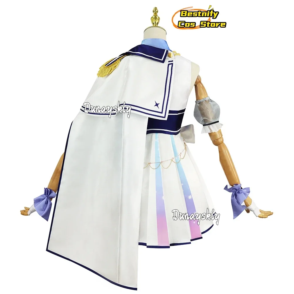 CosplayVtuber Higashi Hoshimati Suisei Cosplay Costume Anime VTuber Costume Wig Team Girl Women Dress Role-play Princess Lolita
