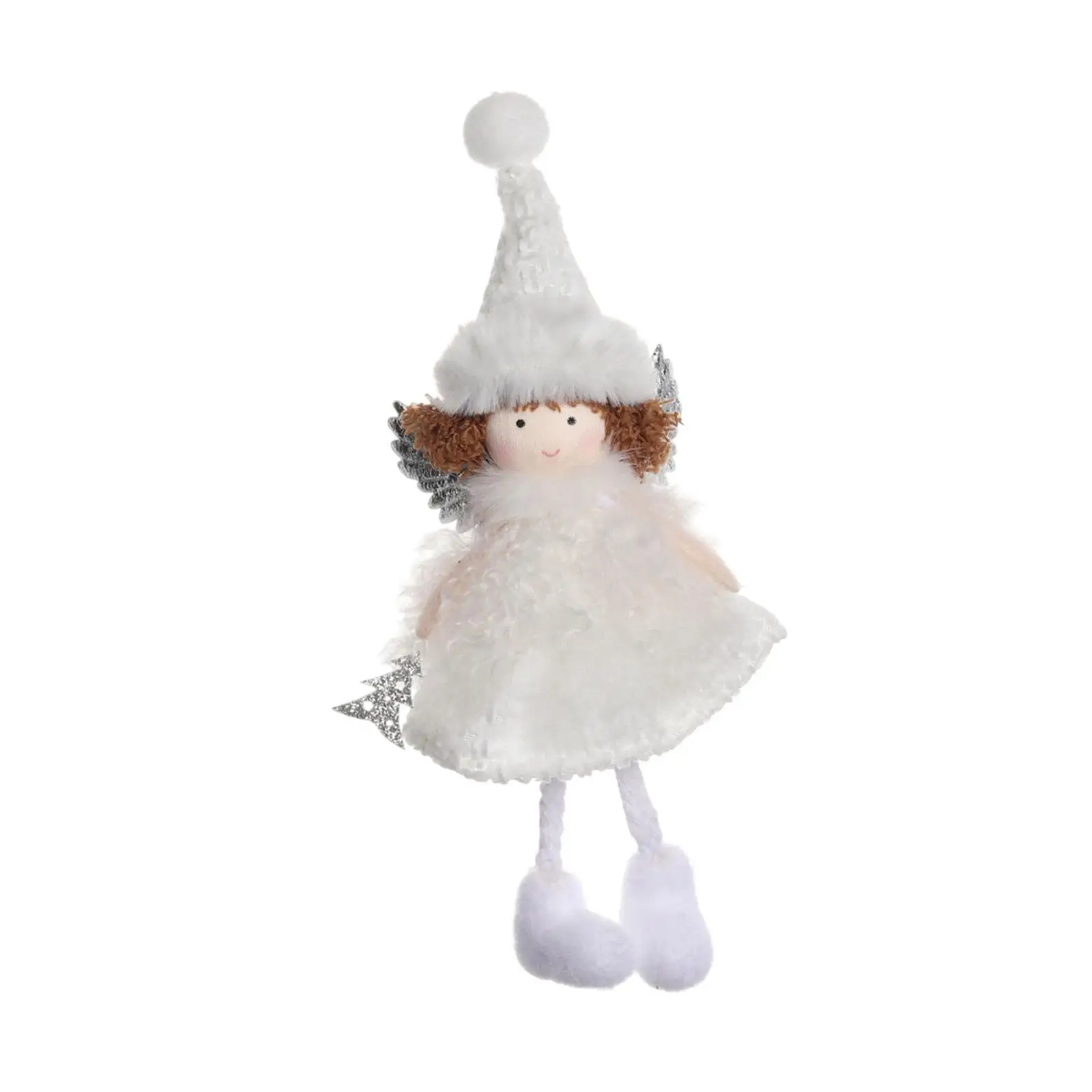 Angel Doll Pendant for Christmas Tree Decorations Soft Cloth Hanging Ornament Cute Holiday Home Decor Craft Figurine for Any