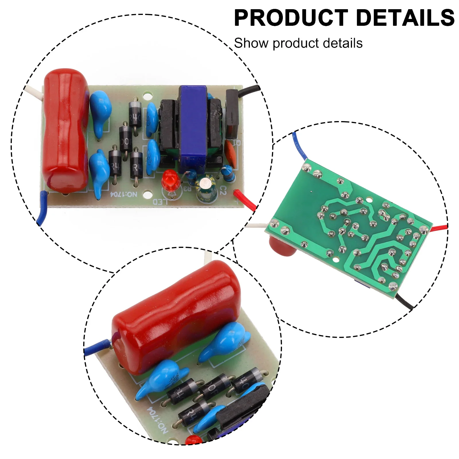 1pcsDC3.7V Up To 1800V Boost Module Arc Pulse DC Shock High Voltage 2000V Boost Power Module Arc Pulse High Voltage Capacitor