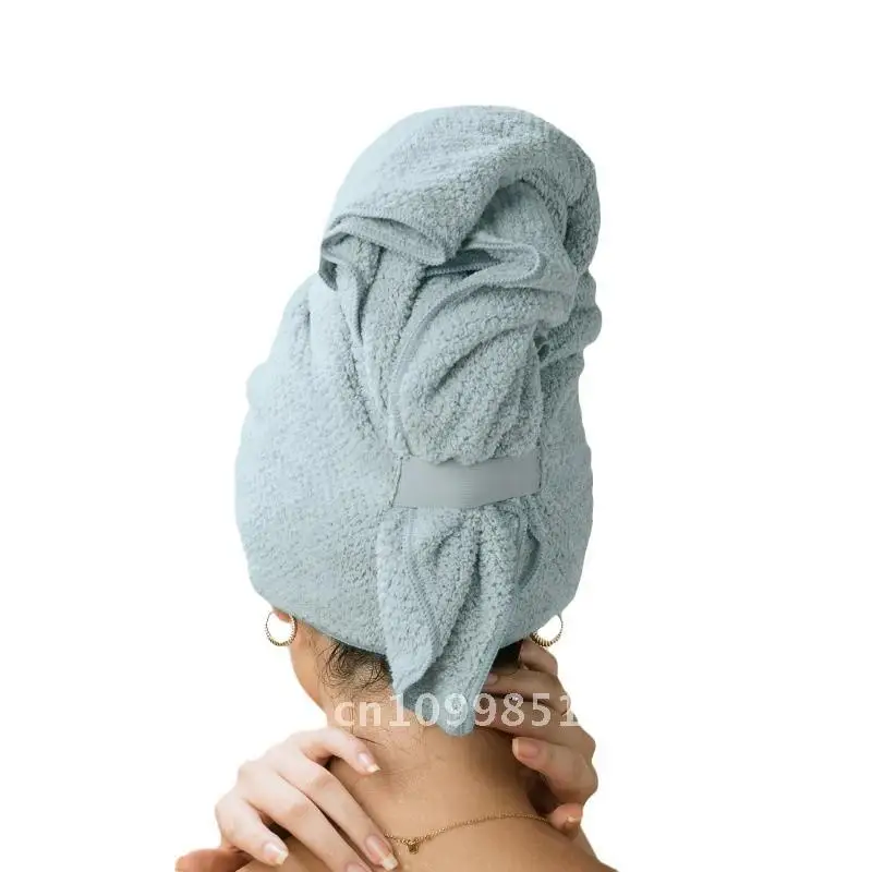 

Women's Cotton Dry Hair Cap Quick-Drying Absorbent Thickened Towel for Long Hair Coral Fleece Hair Towel in Various Colors
