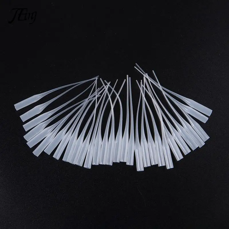 30Pcs 502 Glue Micro-Tips Plastic Hose Rubber Drip Tube Tail Dispensing Needle Dispens Hose Crafting Lab Supplies