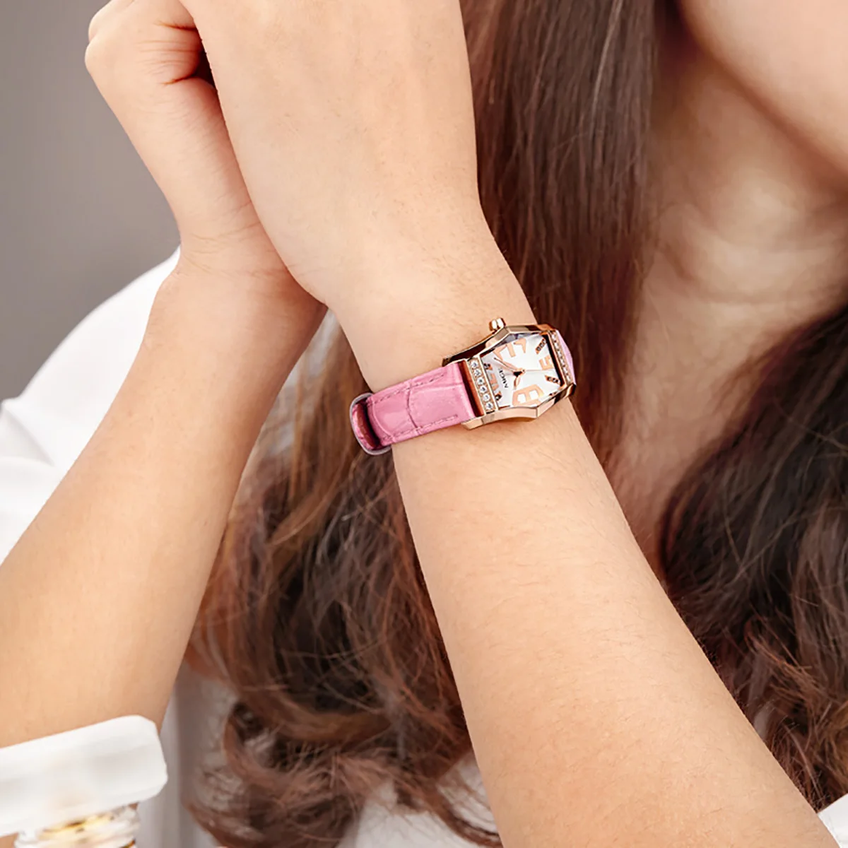 Mige original miyota relógio de quartzo feminino relógios senhoras moda relógio à prova dwaterproof água safira diamante relógio de aço inoxidável