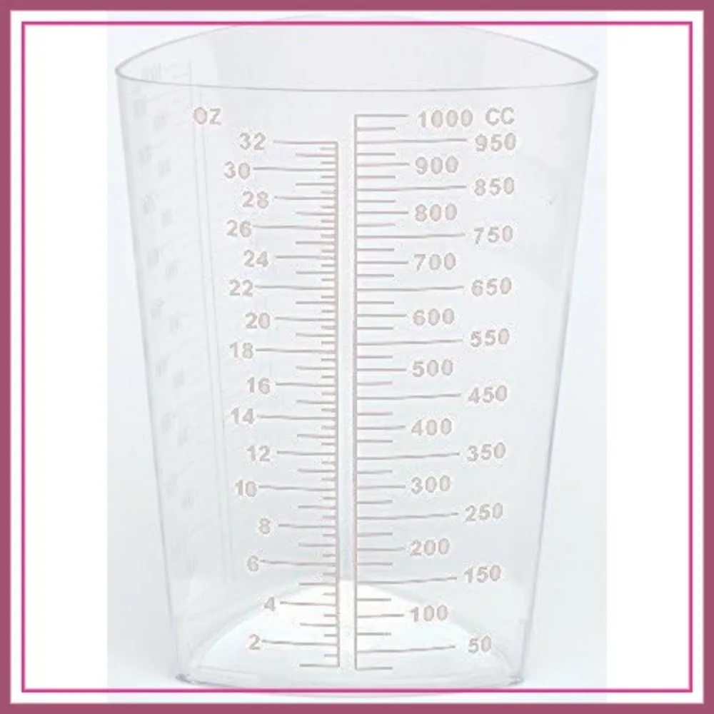 

1000ml Triangular Graduated Container, Translucent, PP (10 Count)