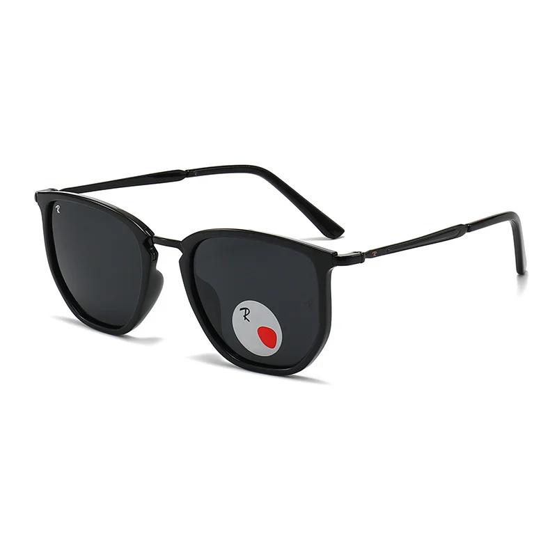 

3401 Fashion Square Sunglasses for Men Women Polarized Lens UV400 Protection TR90 Metal Mixed Material Retro Driving Eyewear