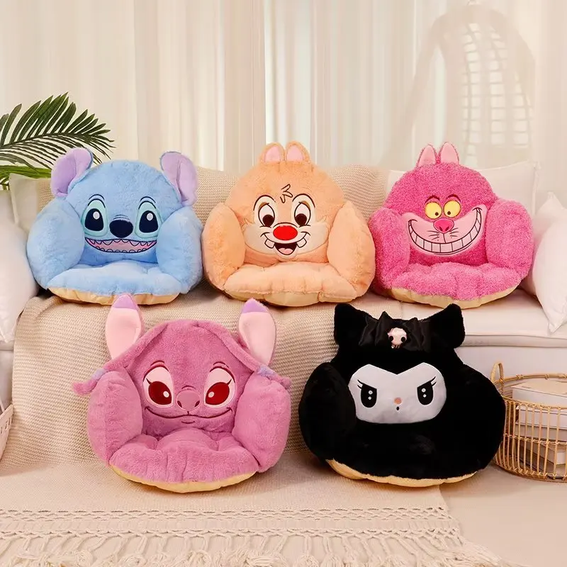 Warm Butt Sitting Cushion Japanese Style Seat Cushion Plush Stitch Angel My Melody Kuromi Cushion For Chair Autumn Winter