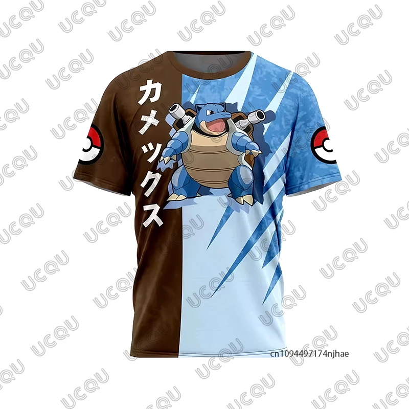 Kinder-T-Shirt, Sommer, neues Pokémon Gengar Cartoon-Print-T-Shirt für Herren und Damen, kurzärmelig, Cosplay-T-Shirts, lässig
