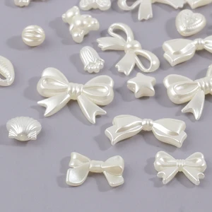Acrylflächen zur Herstellung von Schmuck, gemischter Stil, Perlen, Blumen, Bogenknoten, Bug, Herz, Muschel, Reiz, Finden von Gelenkzubehör, 50pcs 6 Hauptverkaufsdekoration von Concha - №6