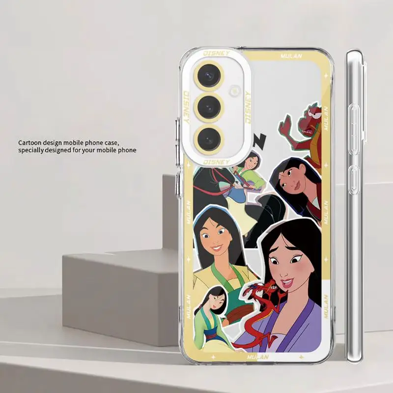 Disney Beautiful Princess Case for Samsung Galaxy A13 A25 A73 5G A24 A15 A33 A23 A34 A14 4G A54 Clear Silicone Cover