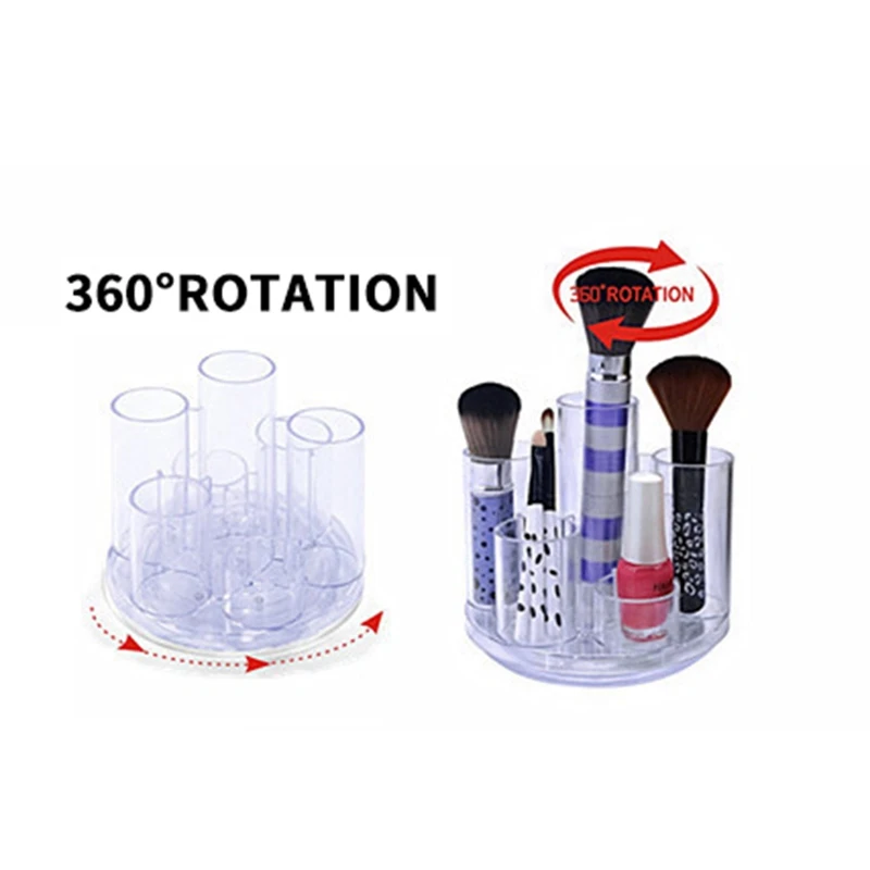 学校や家庭用のアクリルペンホルダー、回転デスクオーガナイザー、メイクブラシ収納ボックス、クリアディスプレイ、360