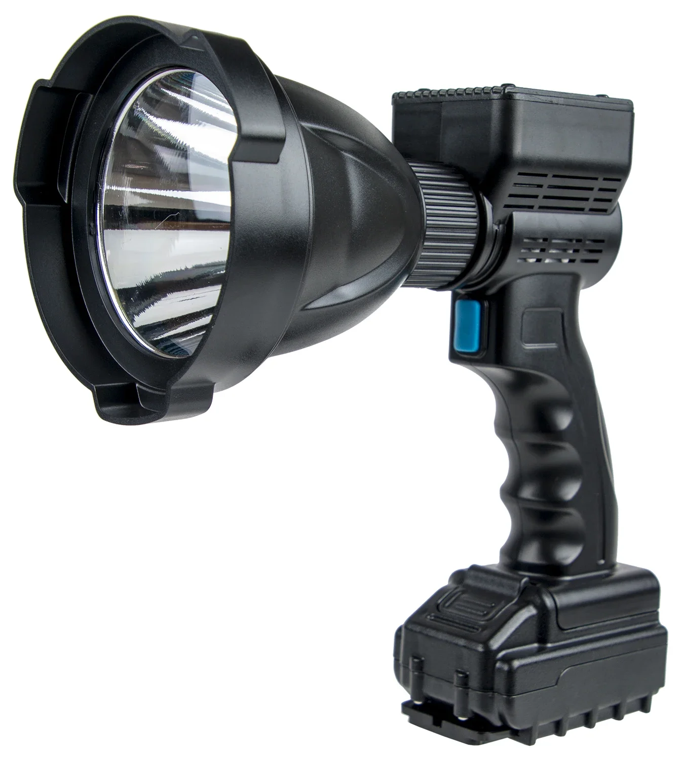 high brightness rechargeable handheld spotlight pistol style