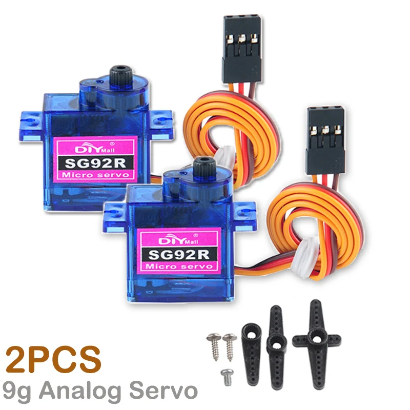 2PCS G92R Mini Micro Analog Servo 9g Motor Servo 180/270/360 Degree For RC Airplane Helicopter Car Boat Analog Servo