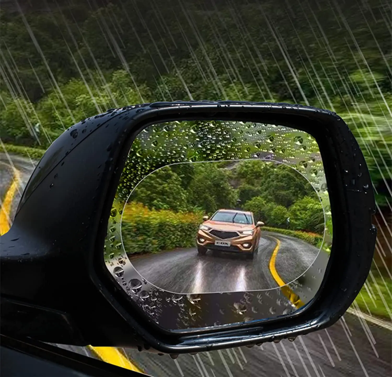 سيارة مرآة الرؤية الخلفية فيلم غير نافذ للمطر مقاوم للماء مرآة فيلم مكافحة الضباب طلاء نانو فيلم سيارة لمرايا السيارات والنوافذ الجانبية