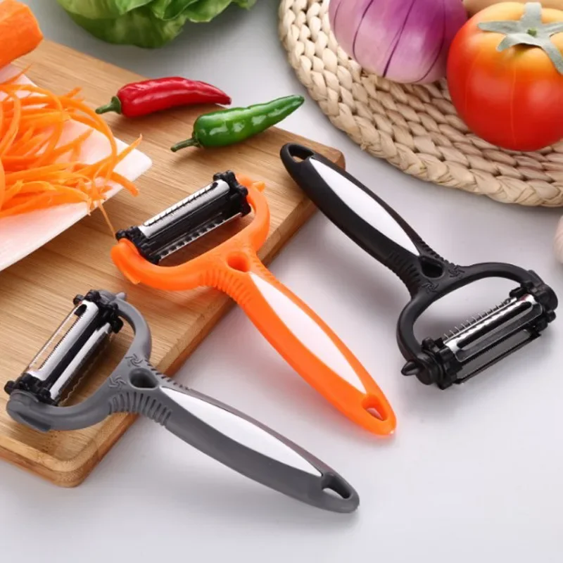 4-In-1 Stainless Steel Peeler Fruit Vegetable Potato Carrot Cucumber Multi-function Sharp Grater Peeler Slice Home Kitchen Tools